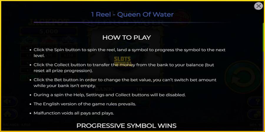 Картинка 5 ігрового апарату 1 Reel Queen of Water