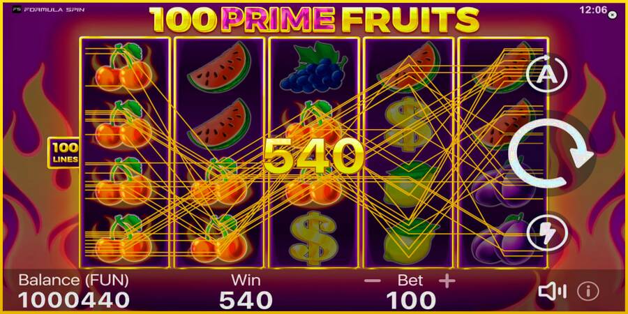 Картинка 3 ігрового апарату 100 Prime Fruits