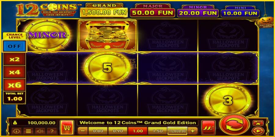 Картинка 1 ігрового апарату 12 Coins Grand Gold Edition Halloween Jackpots