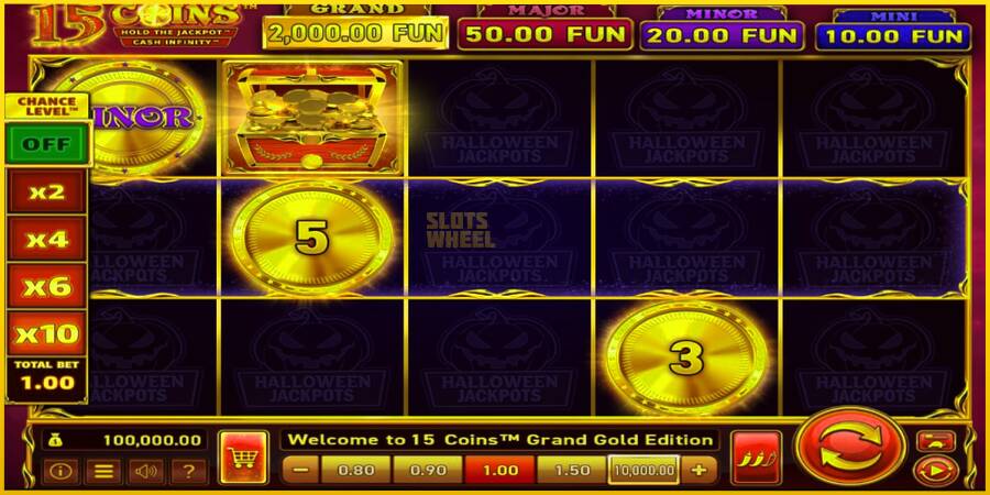 Картинка 1 ігрового апарату 15 Coins Grand Gold Edition Halloween Jackpot