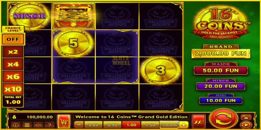 Картинка 1 ігрового апарату 16 Coins Grand Gold Edition Halloween Jackpots