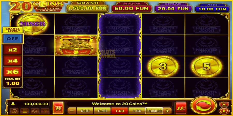 Картинка 1 ігрового апарату 20 Coins Halloween Jackpots