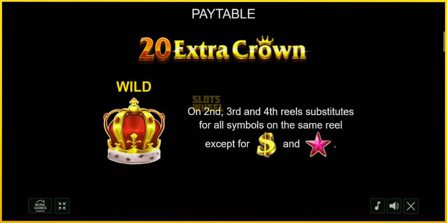 Картинка 5 ігрового апарату 20 Extra Crown