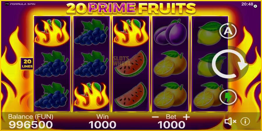 Картинка 3 ігрового апарату 20 Prime Fruits