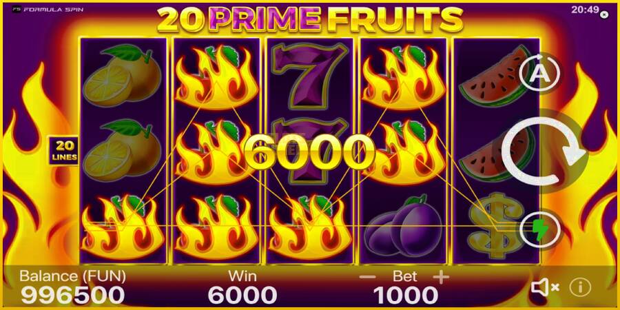 Картинка 4 ігрового апарату 20 Prime Fruits