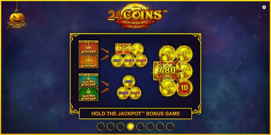 Картинка 1 ігрового апарату 24 Coins Halloween Jackpots