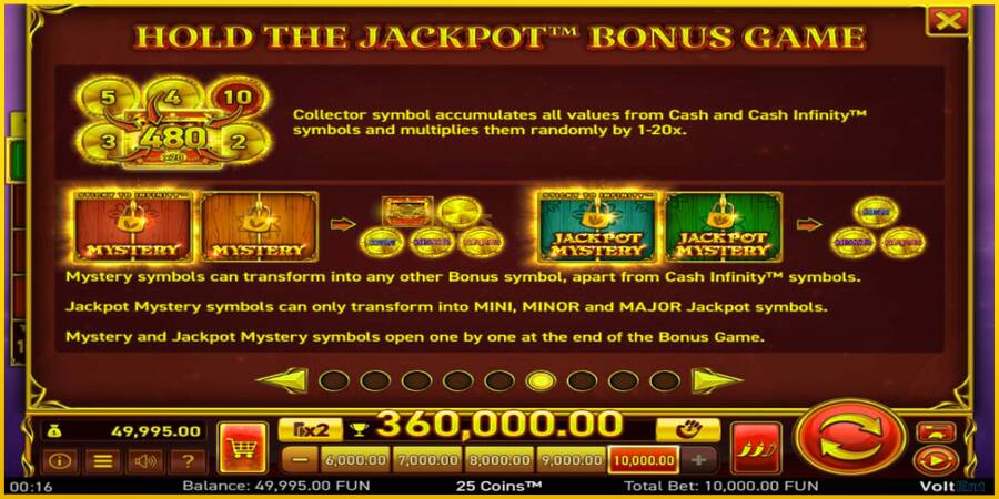 Картинка 6 ігрового апарату 25 Coins Halloween Jackpots