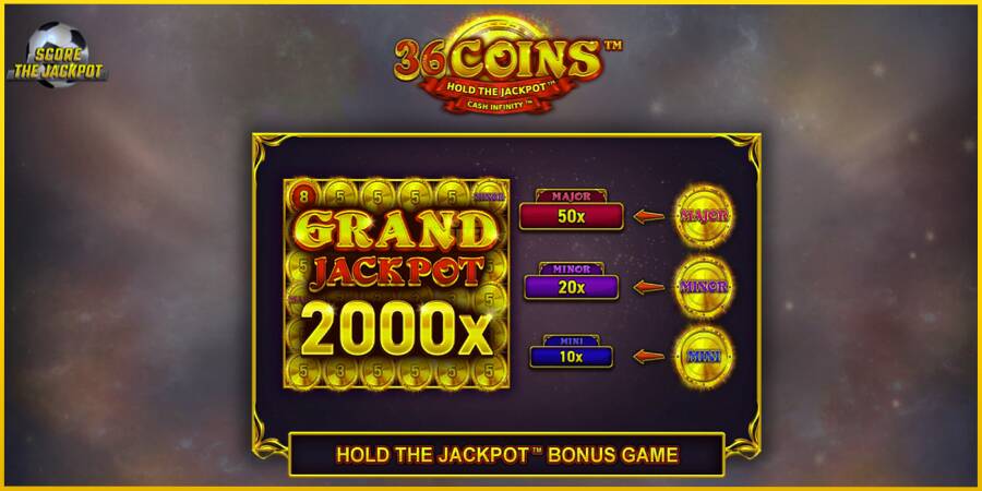 Картинка 1 ігрового апарату 36 Coins Score The Jackpot