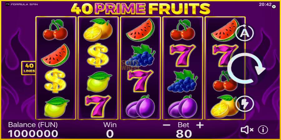 Картинка 2 ігрового апарату 40 Prime Fruits