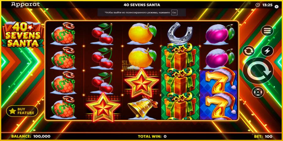 Картинка 1 ігрового апарату 40 Sevens Santa