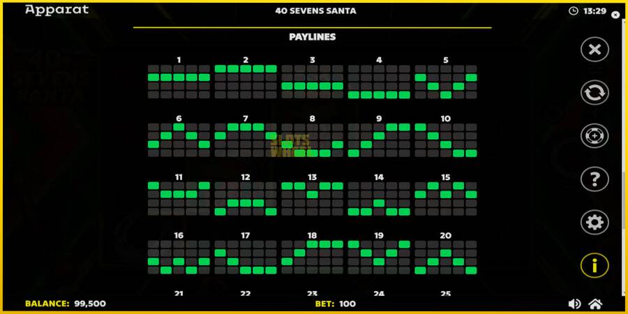 Картинка 7 ігрового апарату 40 Sevens Santa