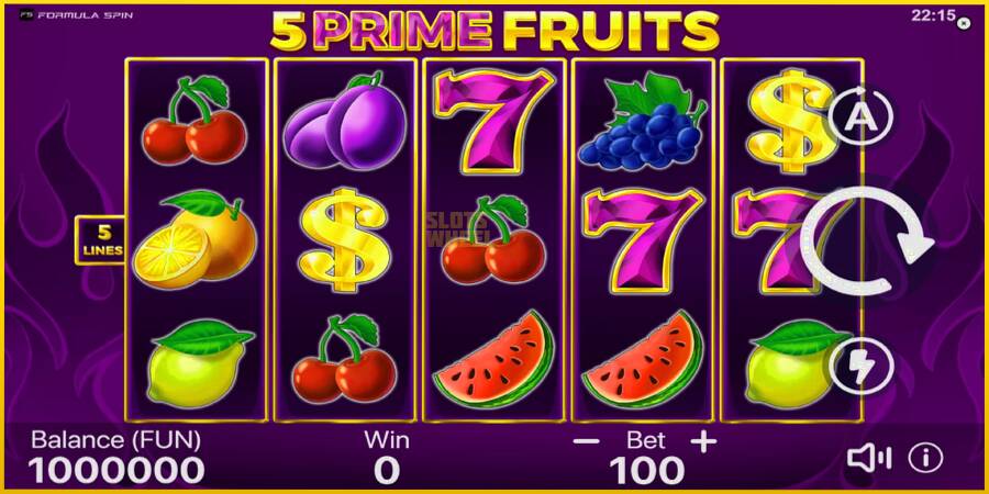 Картинка 2 ігрового апарату 5 Prime Fruits