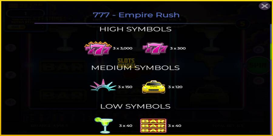 Картинка 5 ігрового апарату 777 Empire Rush