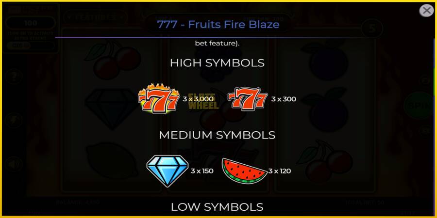 Картинка 6 ігрового апарату 777 - Fruits Fire Blaze