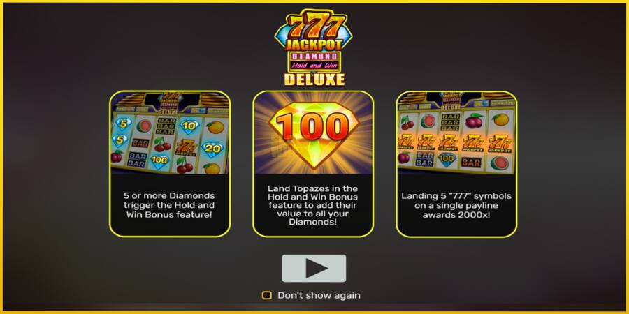 Картинка 1 ігрового апарату 777 Jackpot Diamond Hold and Win Deluxe