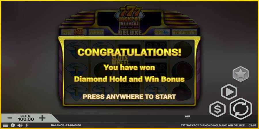 Картинка 4 ігрового апарату 777 Jackpot Diamond Hold and Win Deluxe