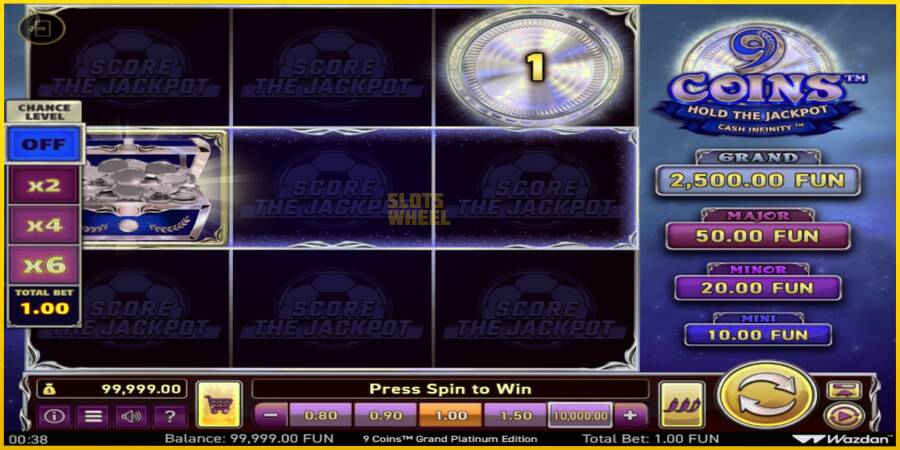 Картинка 2 ігрового апарату 9 Coins Grand Platinum Edition Score The Jackpot