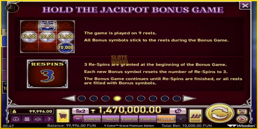 Картинка 4 ігрового апарату 9 Coins Grand Platinum Edition Score The Jackpot