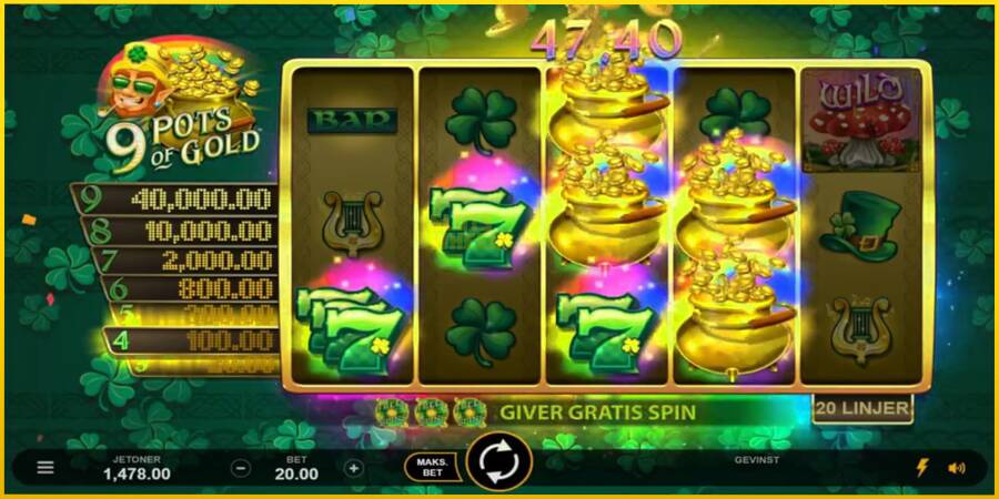 Картинка 3 ігрового апарату 9 Pots of Gold Land & Win