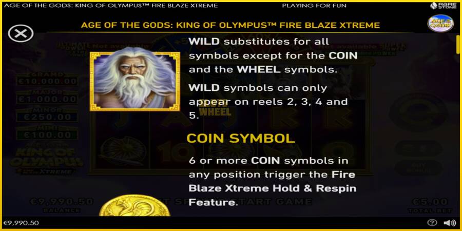 Картинка 4 ігрового апарату Age of the Gods: King of Olympus Fire Blaze Xtreme