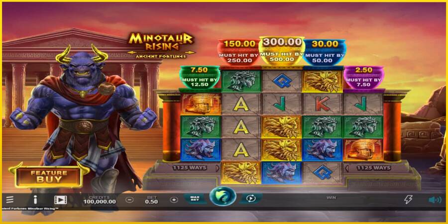 Картинка 1 ігрового апарату Ancient Fortunes Minotaur Rising