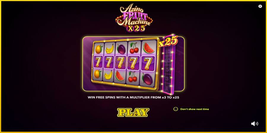 Картинка 1 ігрового апарату Azino Fruit Machine x25