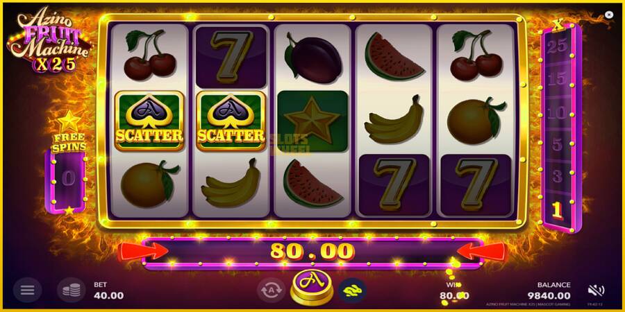 Картинка 3 ігрового апарату Azino Fruit Machine x25