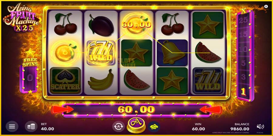 Картинка 4 ігрового апарату Azino Fruit Machine x25