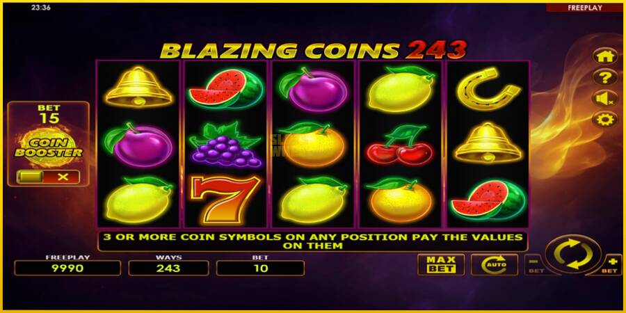 Картинка 2 ігрового апарату Blazing Coins 243