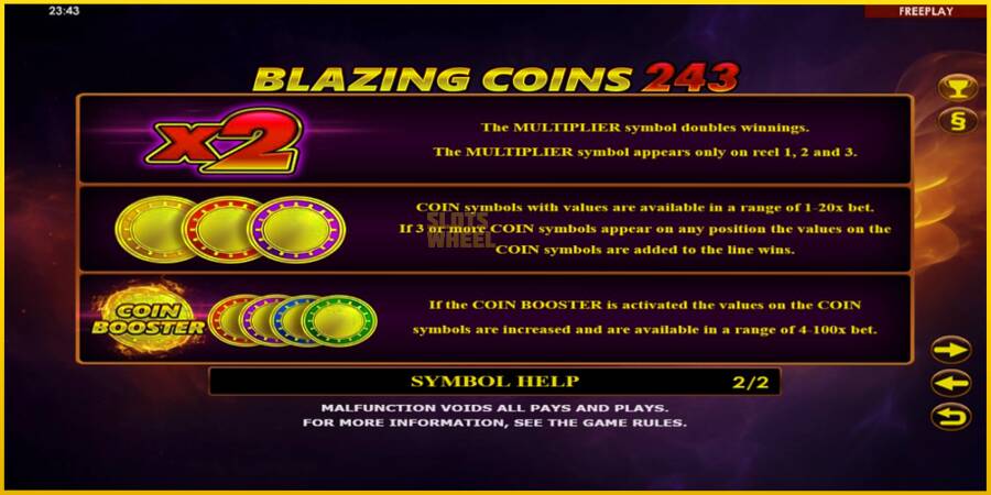 Картинка 6 ігрового апарату Blazing Coins 243