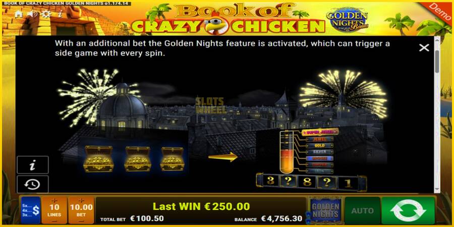 Картинка 6 ігрового апарату Book of Crazy Chicken Golden Nights