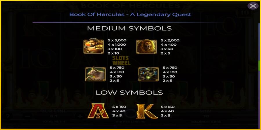 Картинка 5 ігрового апарату Book of Hercules - A Legendary Quest