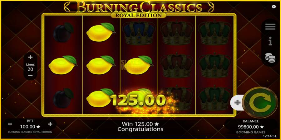 Картинка 3 ігрового апарату Burning Classics Royal Edition