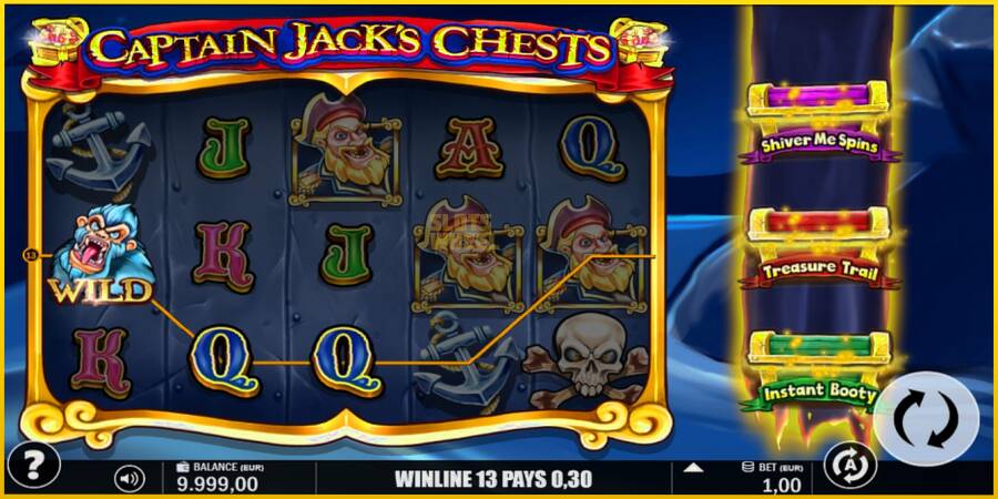 Картинка 3 ігрового апарату Captain Jacks Chests