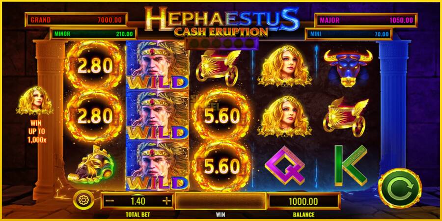 Картинка 2 ігрового апарату Cash Eruption Hephaestus