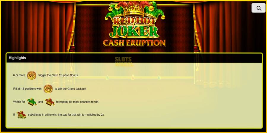 Картинка 5 ігрового апарату Cash Eruption Red Hot Joker