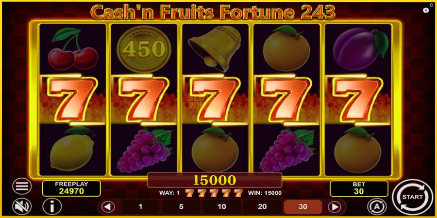 Картинка 4 ігрового апарату Cashn Fruits Fortune 243