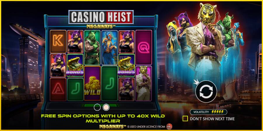 Картинка 1 ігрового апарату Casino Heist Megaways