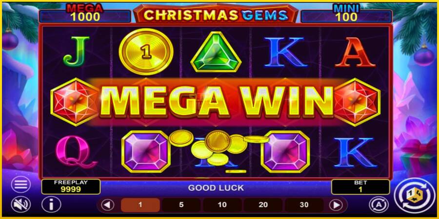 Картинка 3 ігрового апарату Christmas Gems Hold & Win