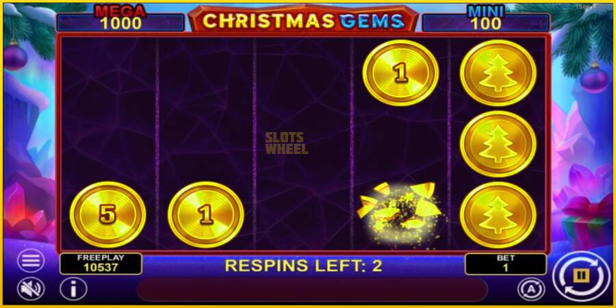 Картинка 5 ігрового апарату Christmas Gems Hold & Win