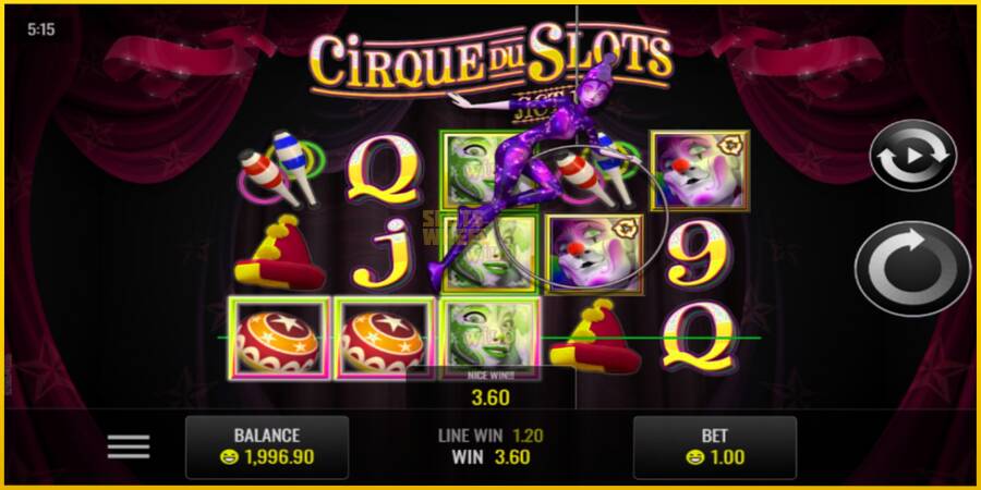 Картинка 2 ігрового апарату Cirque du Slots