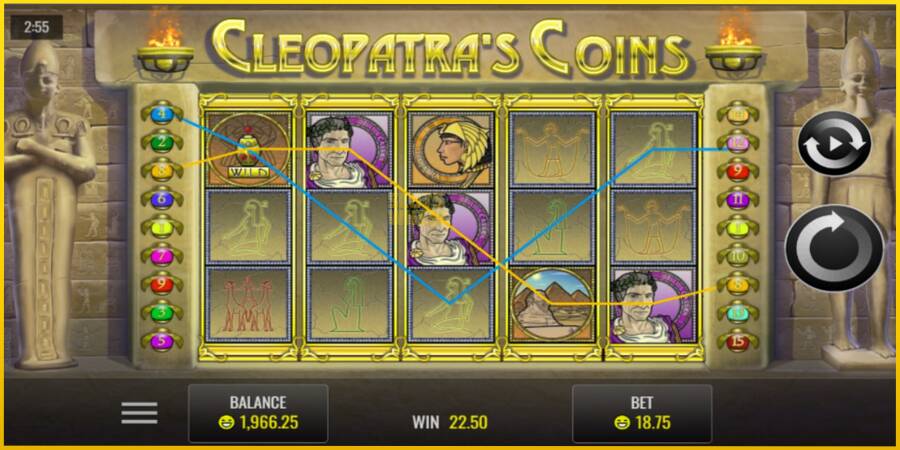 Картинка 2 ігрового апарату Cleopatra’s Coins