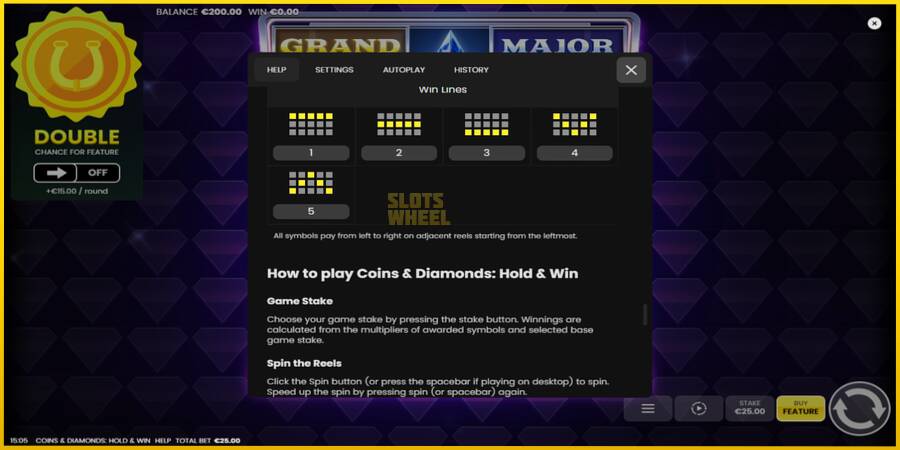 Картинка 7 ігрового апарату Coins & Diamonds: Hold and Win