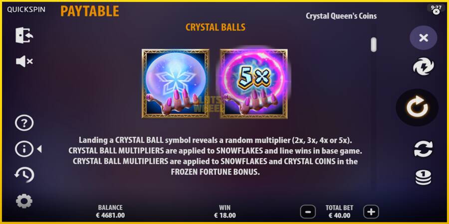 Картинка 6 ігрового апарату Crystal Queens Coins