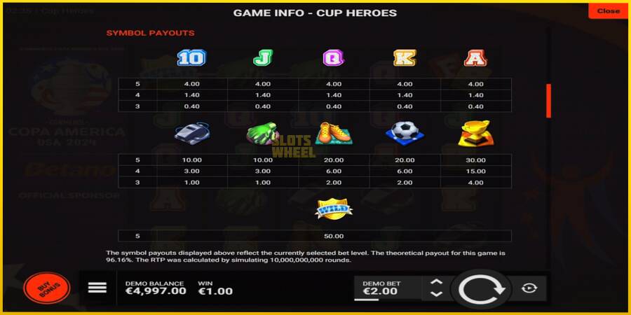 Картинка 5 ігрового апарату Cup Heroes