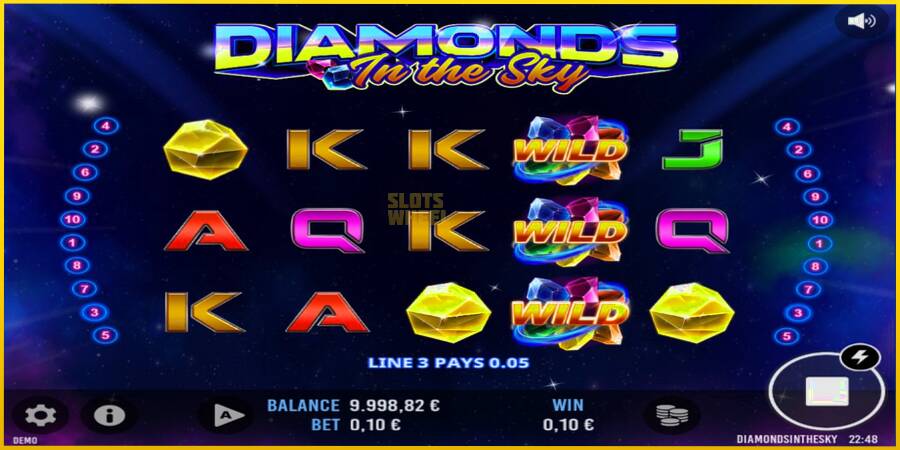 Картинка 3 ігрового апарату Diamonds In The Sky