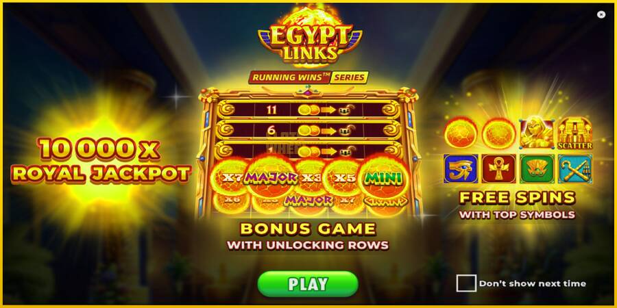 Картинка 1 ігрового апарату Egypt Links: Running Wins