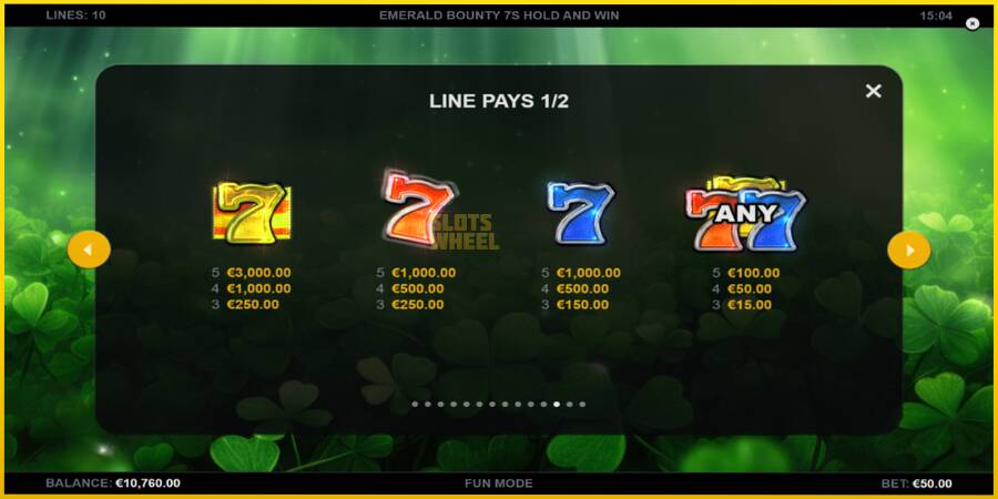 Картинка 5 ігрового апарату Emerald Bounty 7s Hold and Win