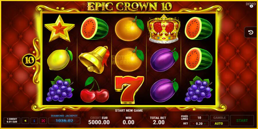 Картинка 1 ігрового апарату Epic Crown 10