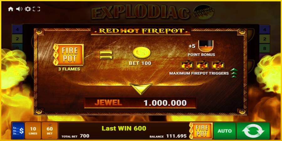 Картинка 6 ігрового апарату Explodiac Red Hot Firepot